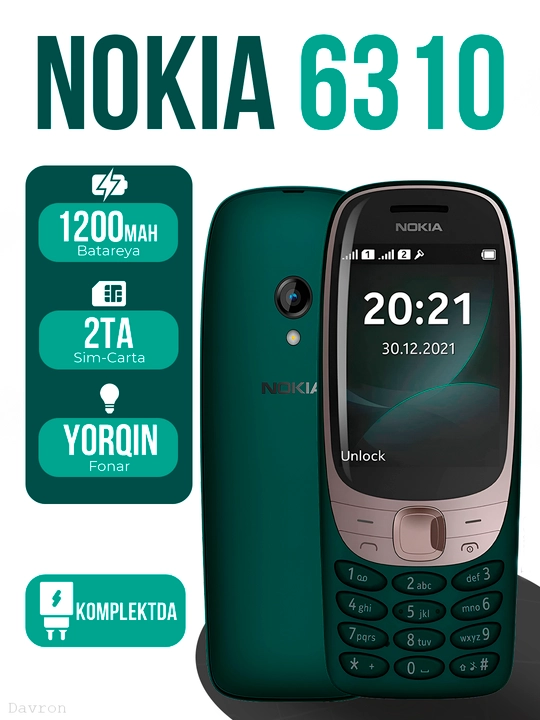 Knopkali telefon Nokia 6310 - 