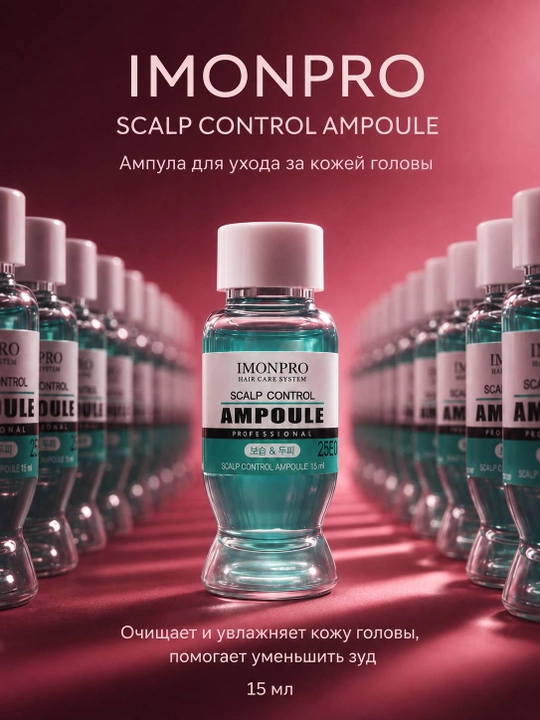 Ампула для кожи головы IMONPRO Scalp Control Ampoule, очищение и увлажнение, 15 мл - 