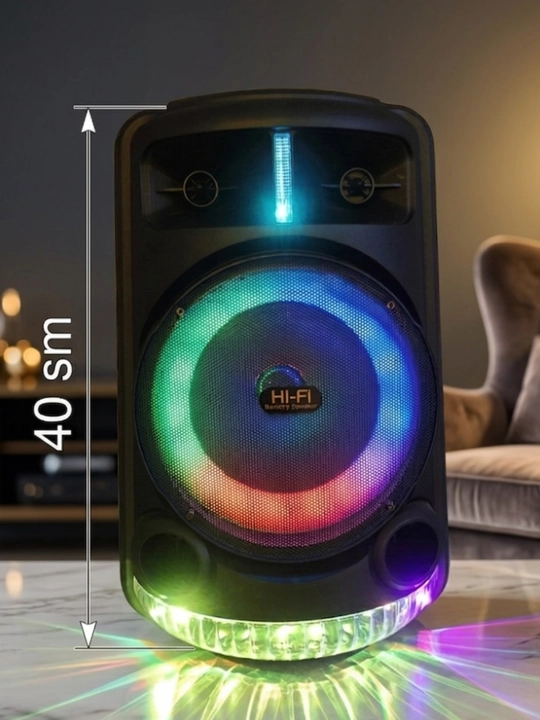 Portativ Bluetooth karnay, 8 dyuym, simsiz, mikrofonli, USB/AUX/TF, 3000 mA·soat