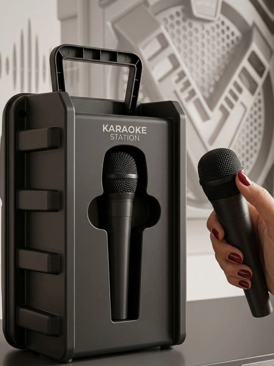 Portativ Bluetooth karnay, 8 dyuym, simsiz, mikrofonli, USB/AUX/TF, 3000 mA·soat