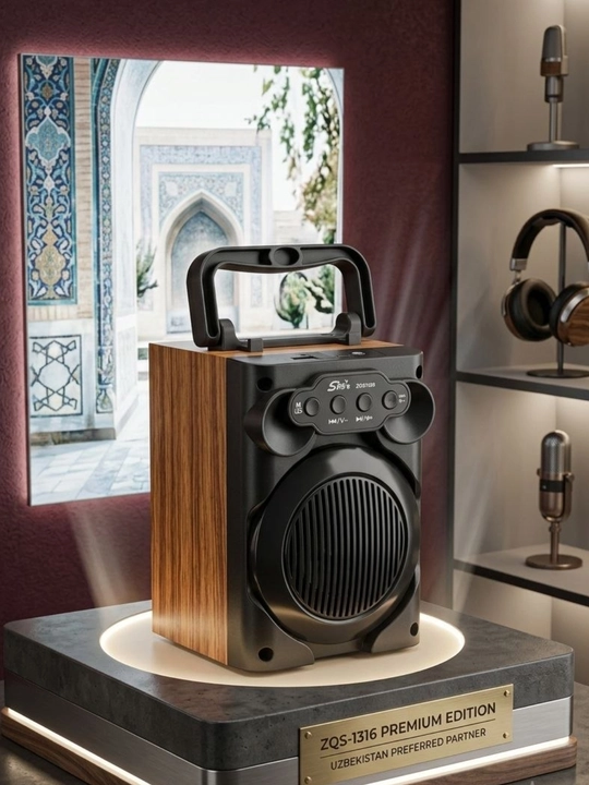 Portativ Bluetooth karnay, 8 dyuym, simsiz, mikrofonli, USB/AUX/TF, 3000 mA·soat
