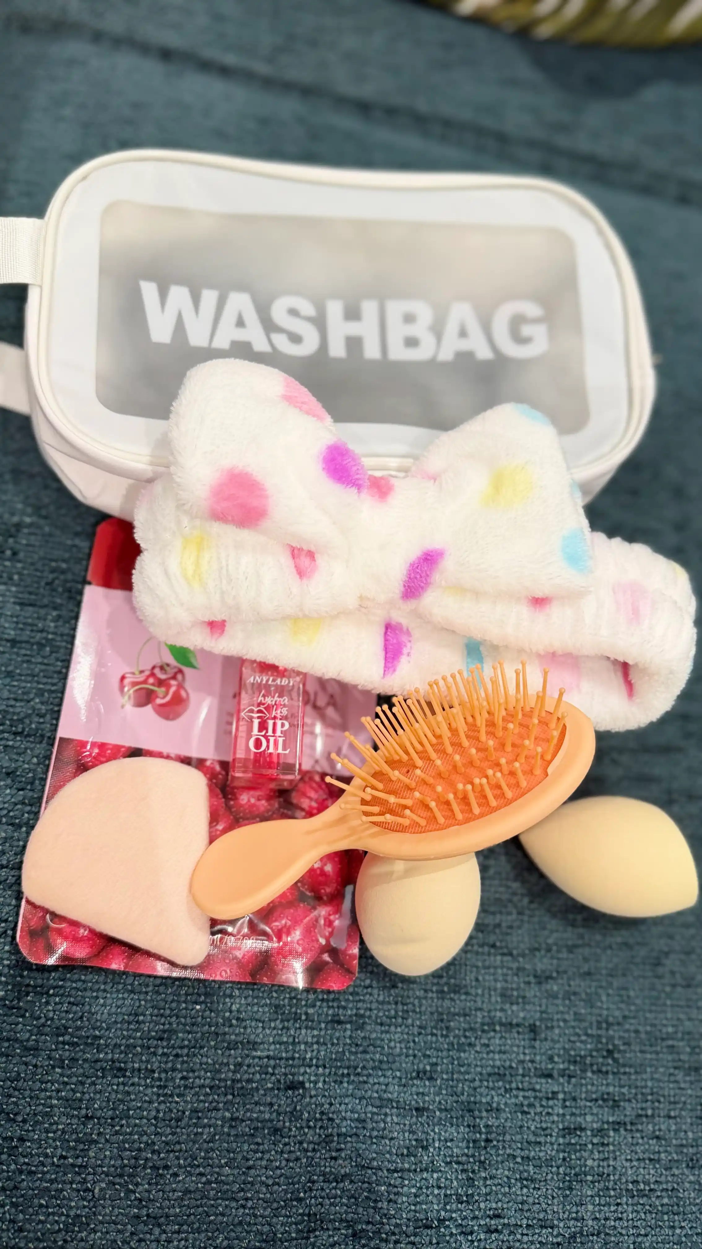 Kosmetik sumka suv o‘tkazmaydigan WASHBAG PVX-neylon
