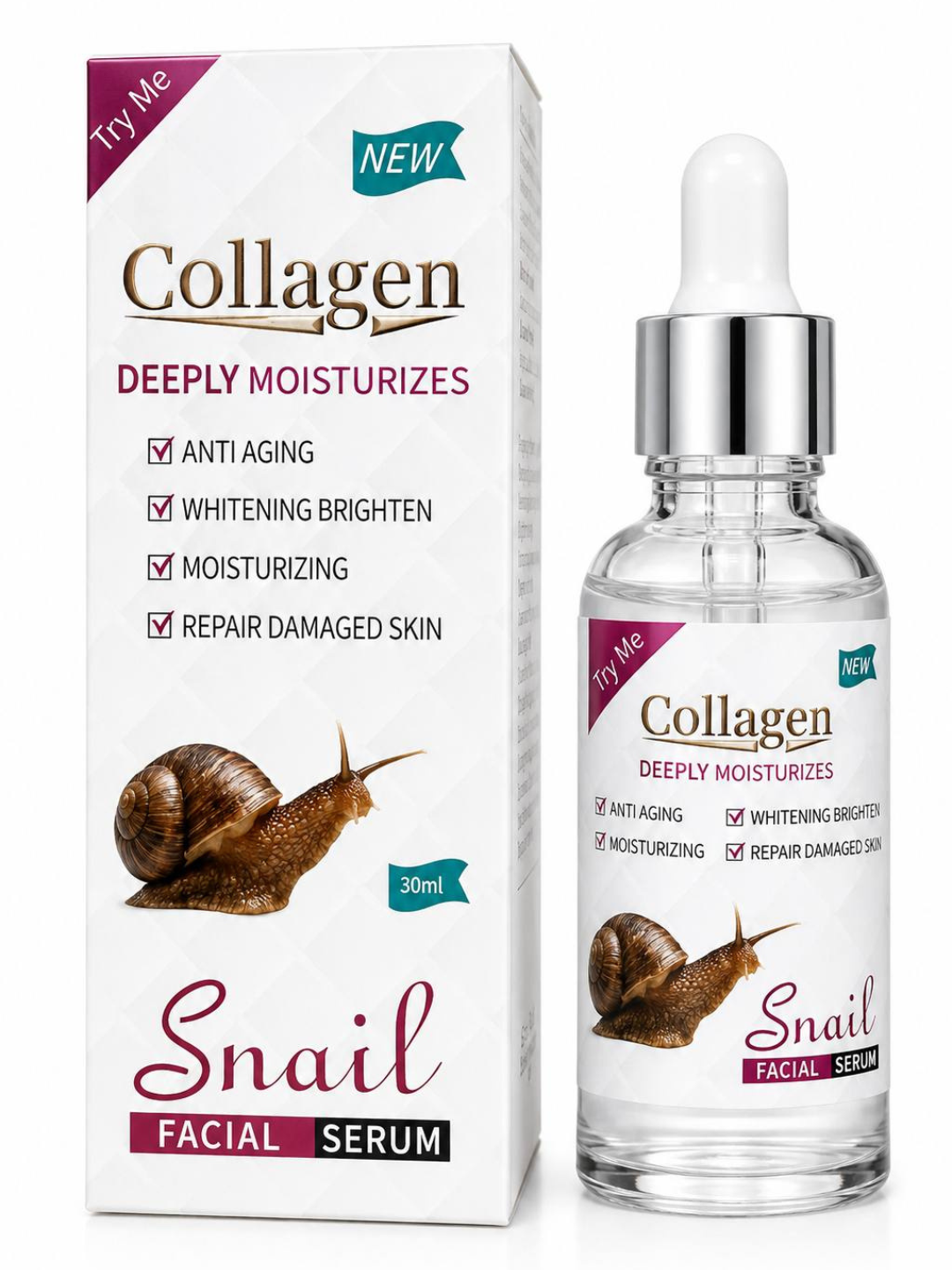 Collagen База для лица, отбеливающий, анти-акне и антивозрастной, 4 в 1, 30 г