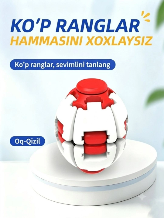 Aylanadigan antistress jumboq shar, bolalar va kattalar uchun - 