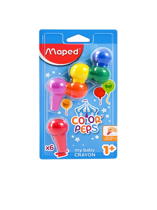 Карандаши масляная пастель Maped-863106 . Color'Peps Baby Crayons , 6 цветов - 