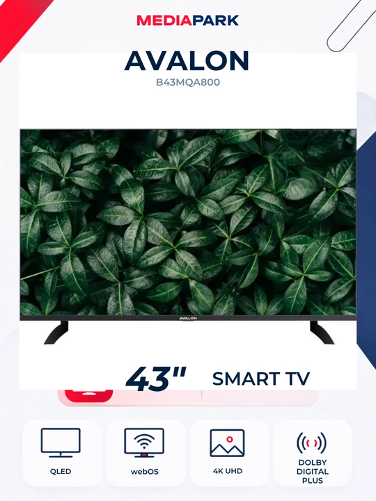 Televizor Avalon B43MQA800 QLED, qora - 