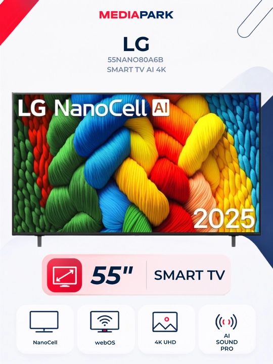 Televizor LG 55NANO80A6B Smart TV AI 4K - 