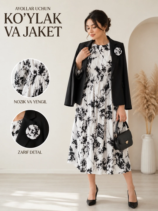 Ayollar uchun koylak va jaket to‘plami - 
