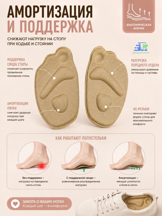 Полустельки для обуви ортопедические