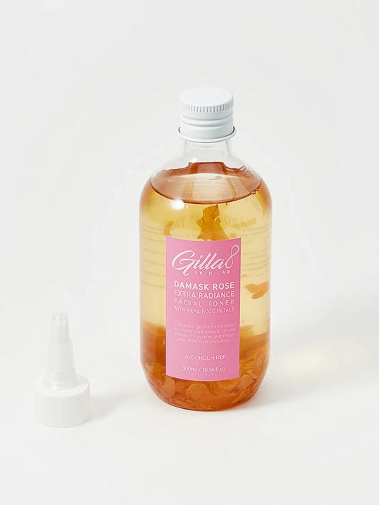 Teri yorqinligi uchun toner Gilla8 DAMASK ROSE EXTRA RADIANCE FACIAL TONER 300 ml