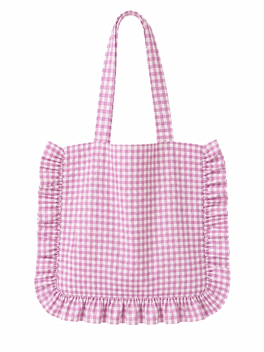 Shopper sumka yengil matodan tikilgan jiyakli, yelkaga osib yurish uchun, 35 × 40 sm