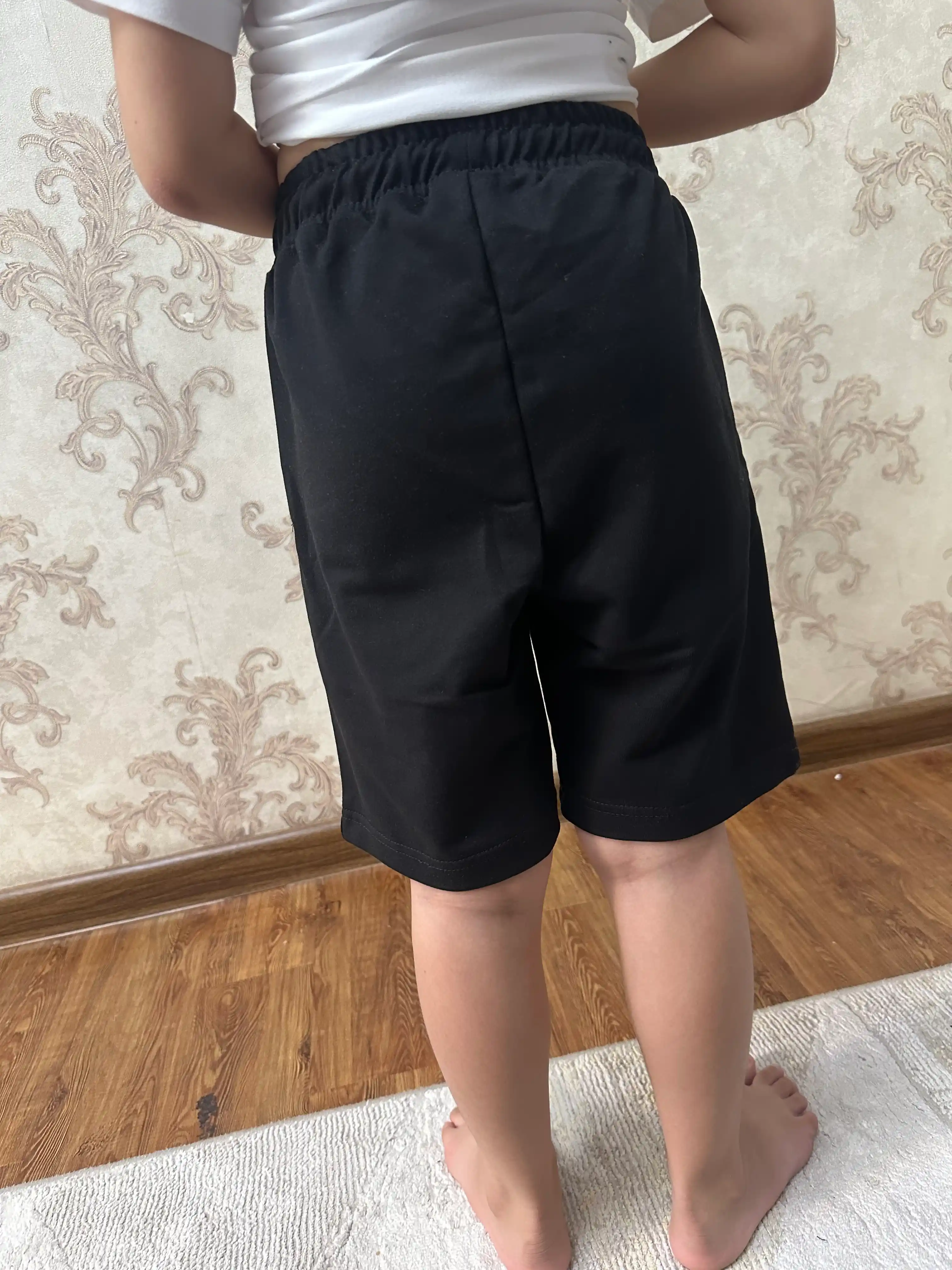 WEERIT Basic o‘smirlar shortigi, 100% paxta, ikki ipli, 122-170, qora