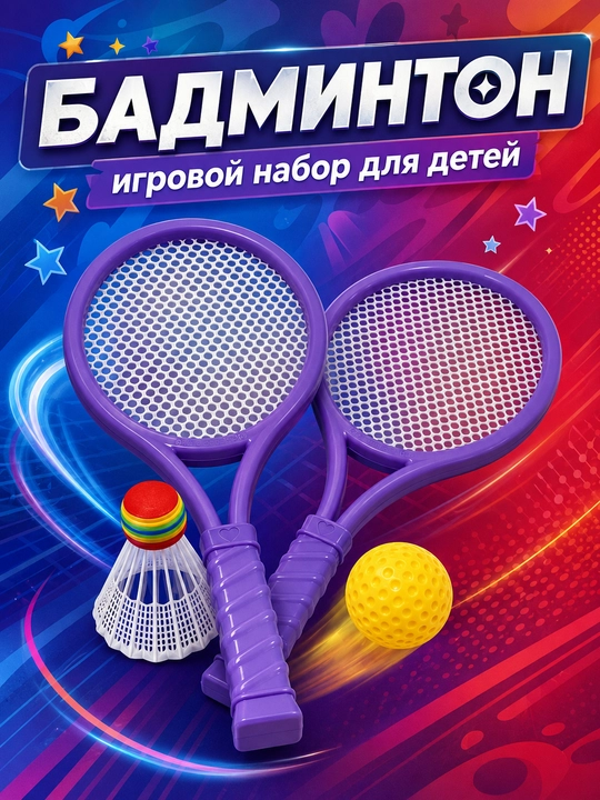 Badminton uchun to‘plam K-POP Demon Hunters, raketkalar va to‘plar - 