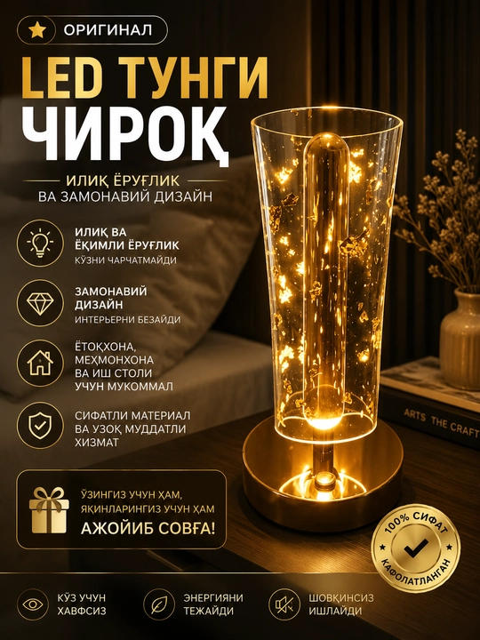 LED ночник – современный дизайн, мягкий свет, идеальный подарок для дома