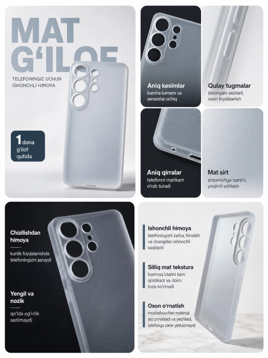 Mat telefon g‘ilofi - 