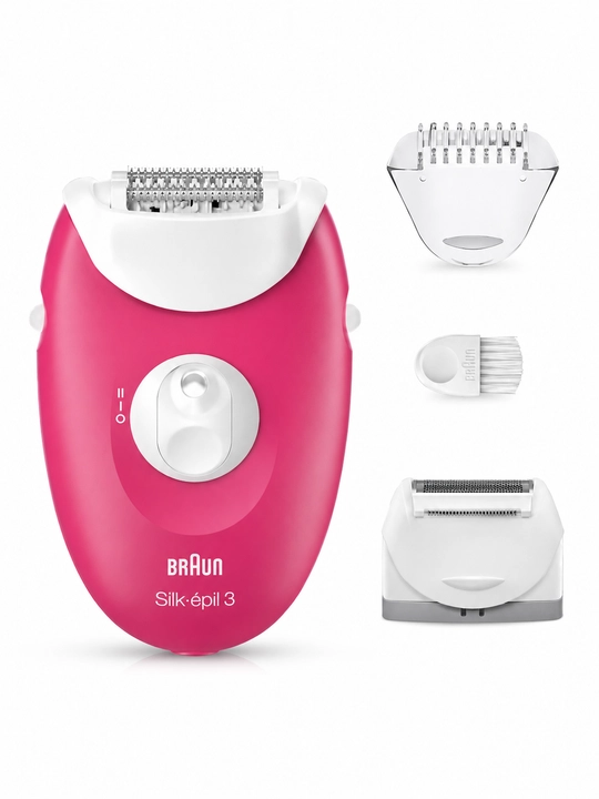 Braun Silk-épil 3 SE3032 epilatori, soqol olish moslamasi va trimmer biriktirmasi bilan