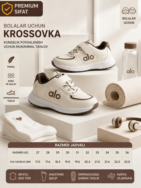 Bolalar uchun krossovka (o‘g‘il va qiz bolalar uchun)