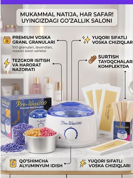 Pro-Wax100 mum eritgich - barcha turdagi mumlar uchun tez isituvchi, termoregulyatorli