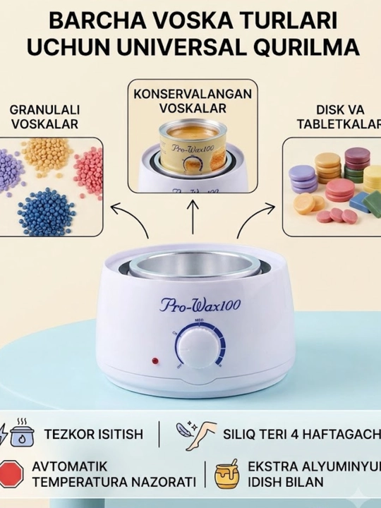 Pro-Wax100 mum eritgich - barcha turdagi mumlar uchun tez isituvchi, termoregulyatorli