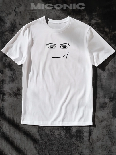 Roblox yuzi tasviri tushirilgan futbolka - 