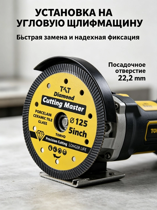 2 шт 125x1.2 мм алмазный диск для керамогранита – сухая/влажная резка