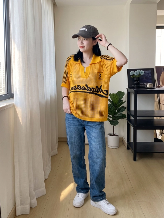 Trikotaj mesh polo futbolka-nafas oluvchi, S-2XL, ayollar va qizlar uchun