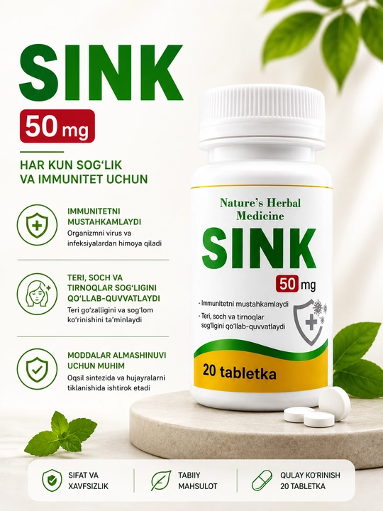 Rux tabletkalari №20, 25 mg/50 mg — immunitetni qo‘llab-quvvatlash uchun - 
