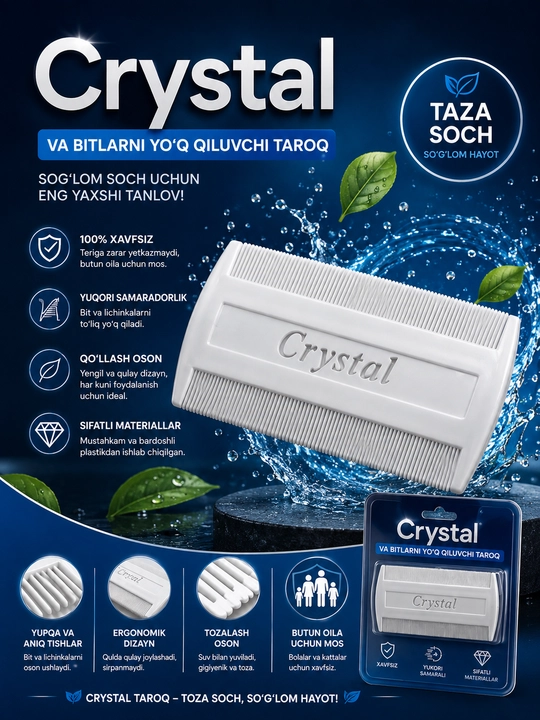 Crystal – Bit va sirkalarni yo‘q qiluvchi taroq - 