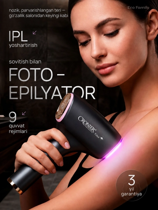 Фотоэпилятор CRONIER для домашнего использования, лазерный эпилятор