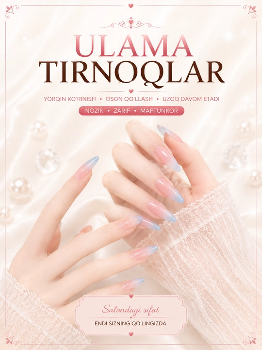 Ulama tirnoqlar – 24 dona, turli dizaynlar