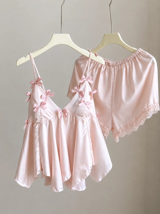 Ipak pijama komplekti (mayka + shortik) krujevali M-XL