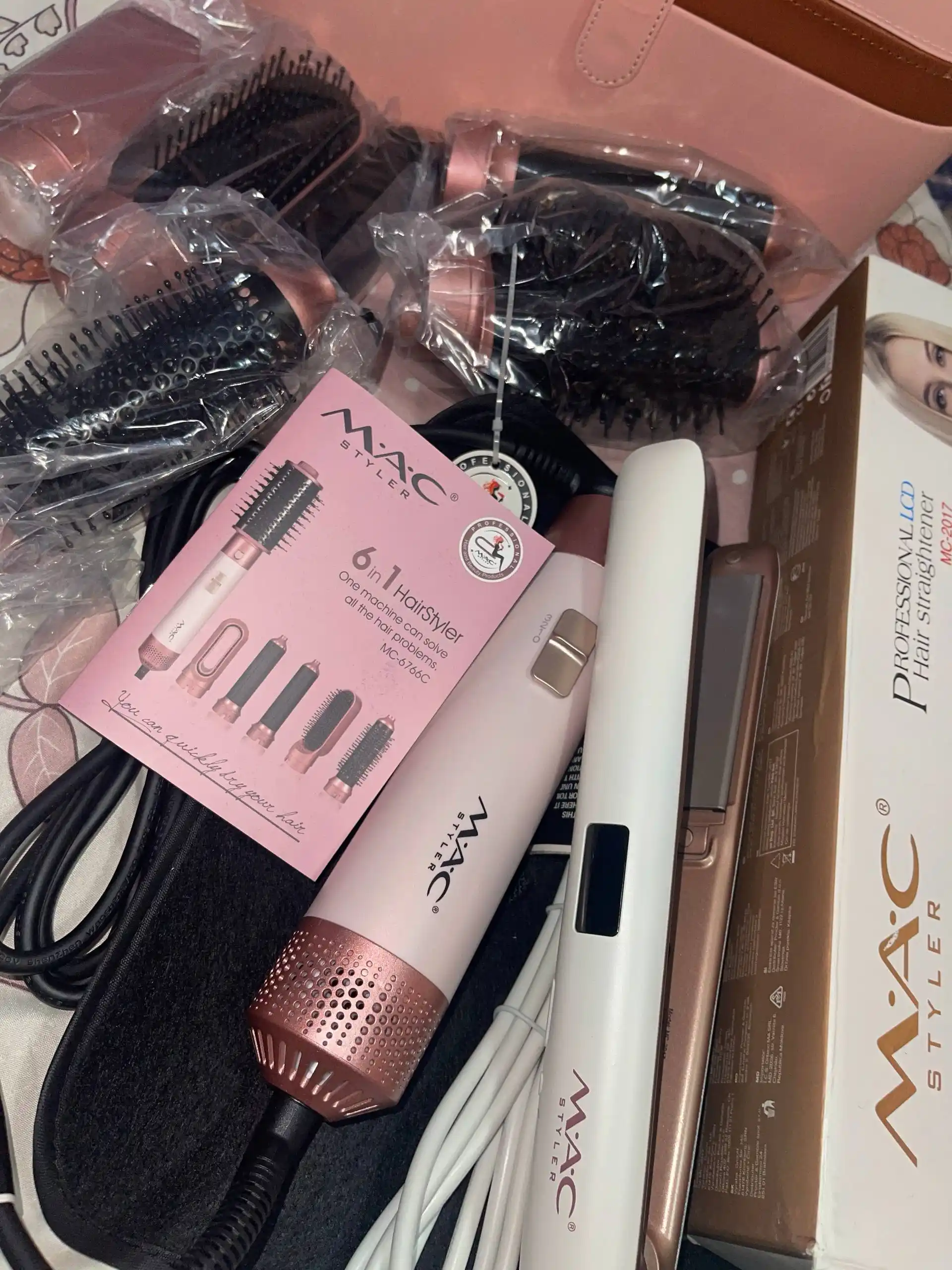 Fen Stayler MAC Styler 6v1, fen taroq, soch quritgich, 6 nozul, 4 rejim