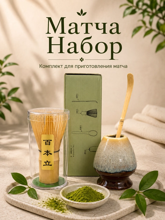 Matcha choyi sovg'a to'plami, 4-5 dona buyum