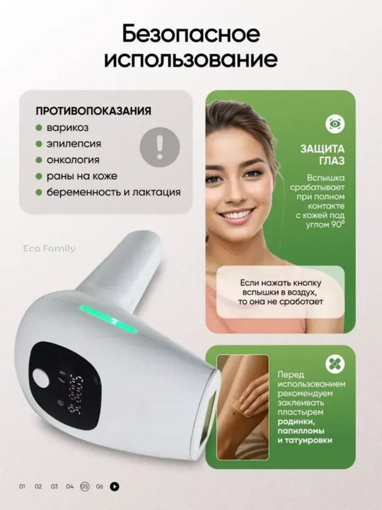 Фотоэпилятор CRONIER для домашнего использования, лазерный эпилятор