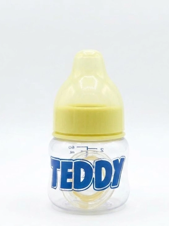 Bolalar uchun sut idishi TEDDY, emizikli shisha, xavfsiz va qulay, 60 ml - 