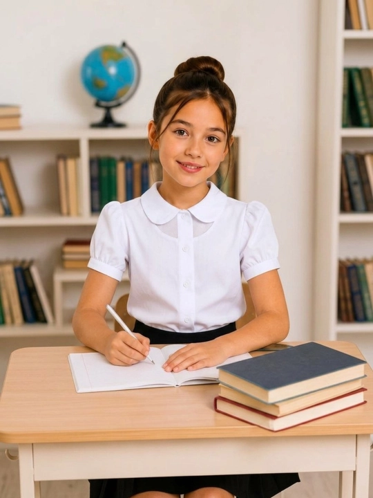 Школьная блузка для девочки Winkid, белая, нарядная