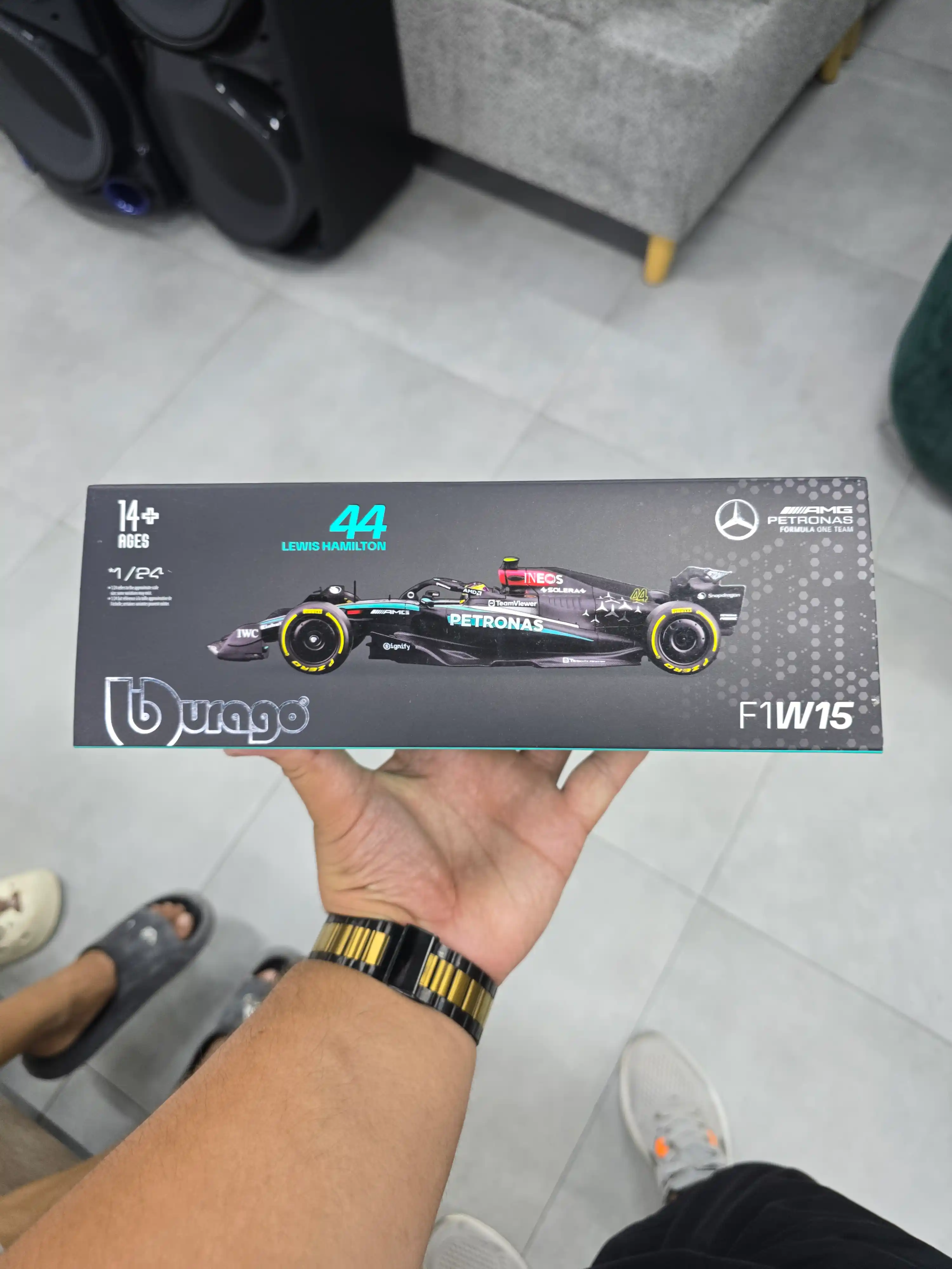 Модель болида Mercedes-AMG F1 W15 №44 Льюис Хэмилтон, 1:24, F1 2024