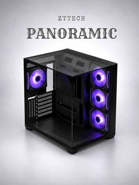 ZTTECH Panoramic Gaming Case, kompyuter keysi - 