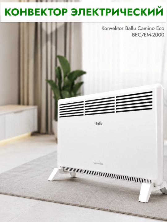 Electrolux ECH/T-2000 M elektr konvektori, g‘ildirakli maishiy isitish qurilmasi
