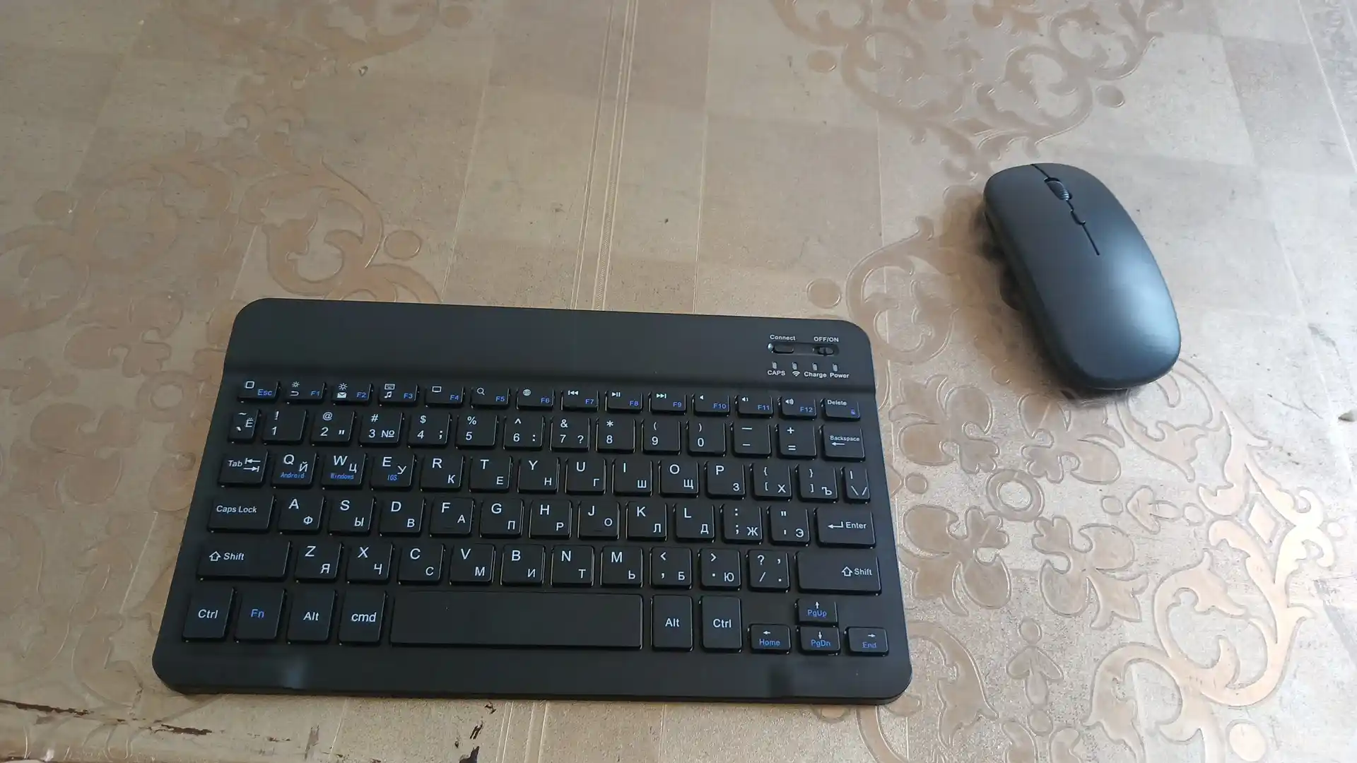 Telefon, planshet va kompyuter uchun simsiz Bluetooth klaviatura va sichqoncha, ultrayupqa