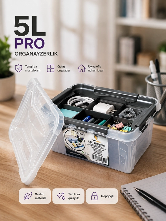 Organayzerli plastik konteyner - 