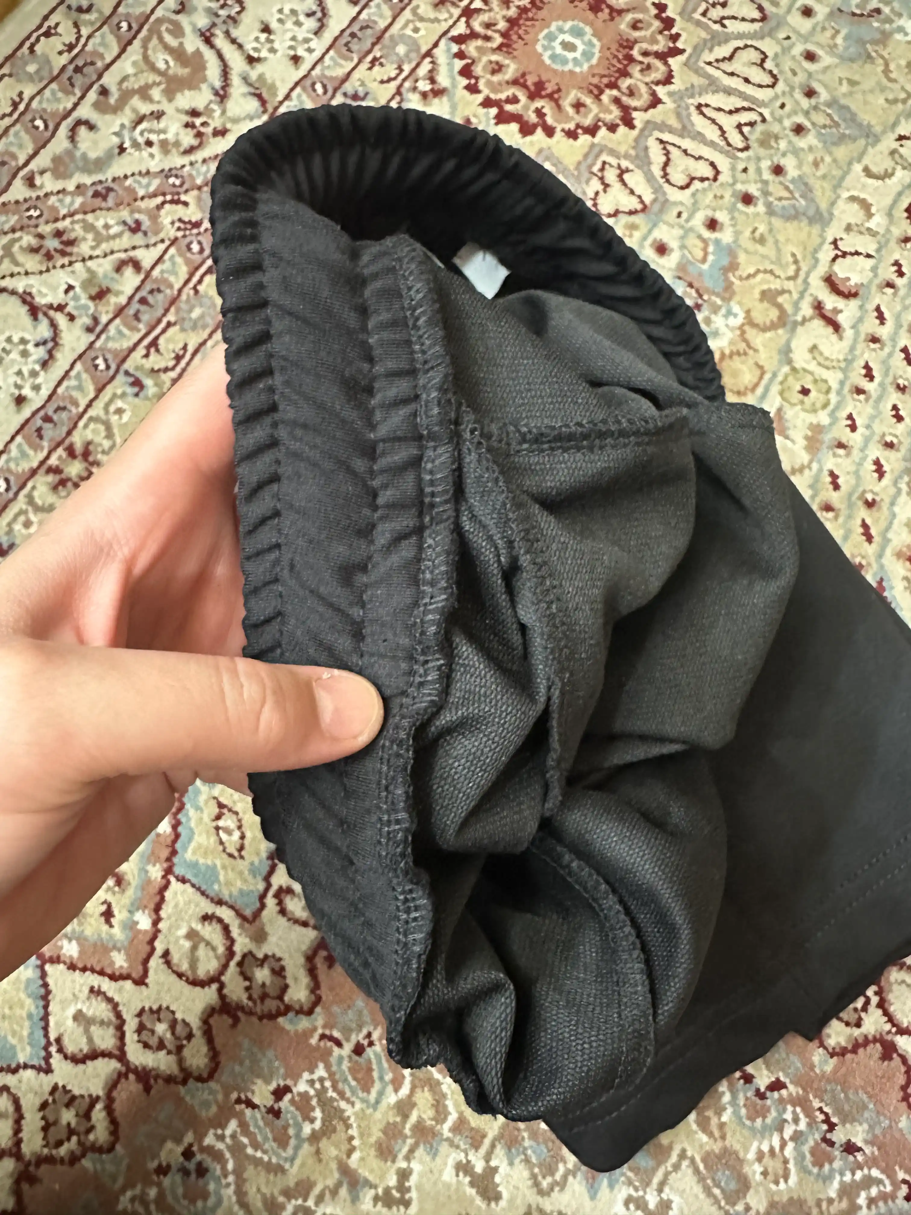 WEERIT Basic o‘smirlar shortigi, 100% paxta, ikki ipli, 122-170, qora