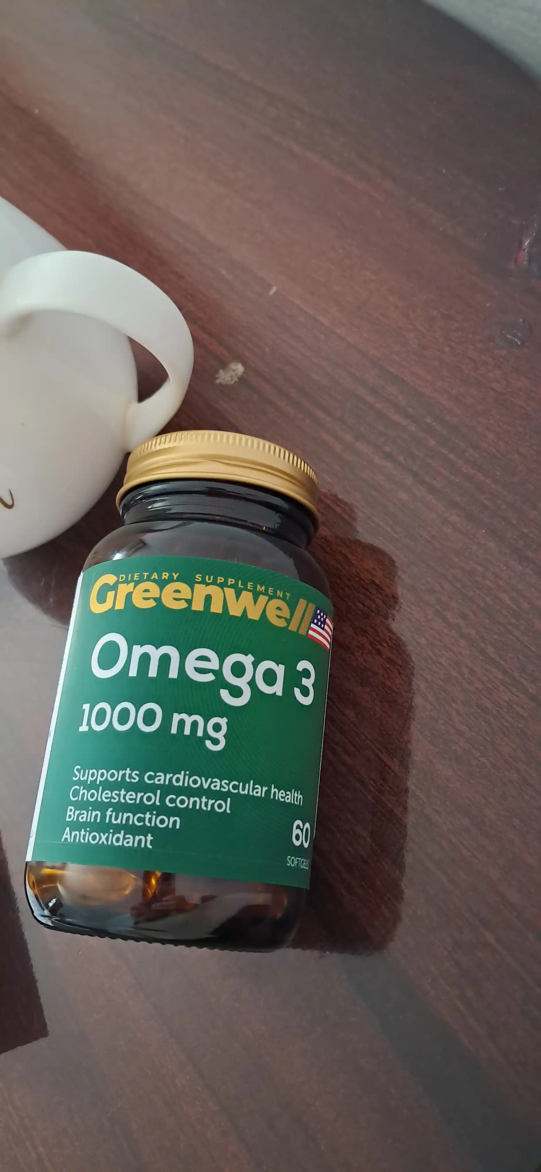 Greenwell Омега-3, 1000 мг – защита сердца и сосудов, энергия и здоровье, 60 шт