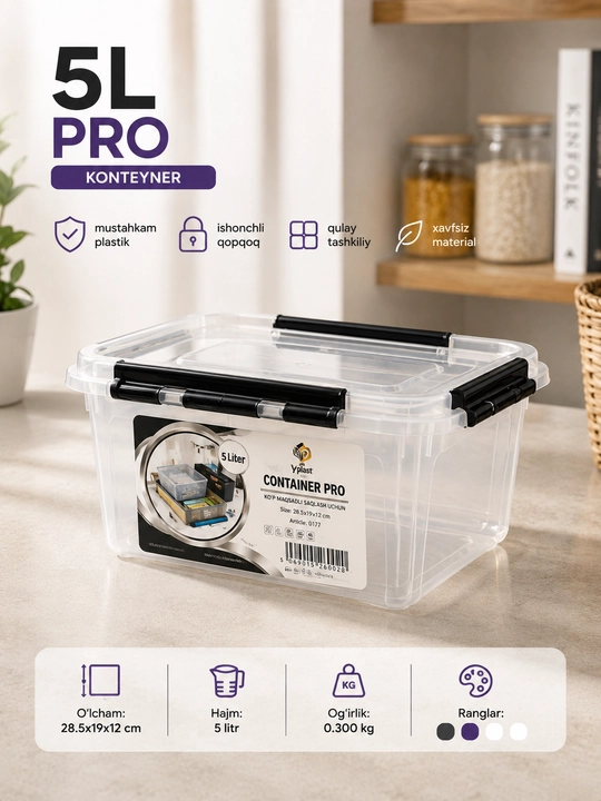 PRO konteyner, 5 litr, 6 litr, , 8 litr, 10 litr, 15 litr - 