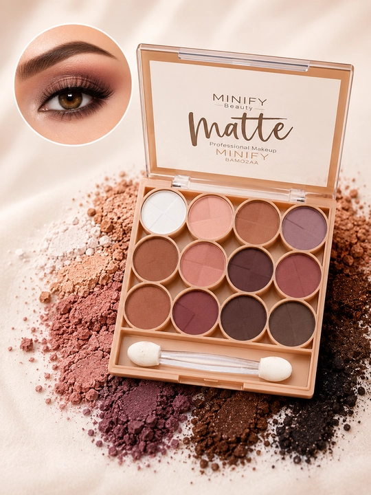 Тень для глаз, MATTE PROFESSIONAL — палетка матовых теней для век, включающая 12 оттенков