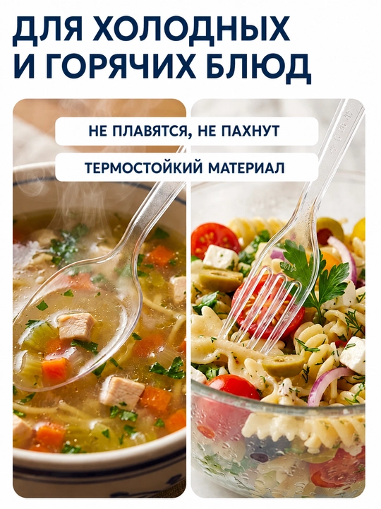 Shaffof bir martalik qoshiq vilka ovqatlanish toʻplami