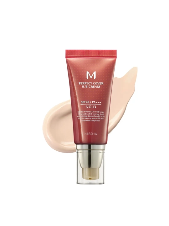 Tabiiy yaltiroq qoplamali namlantiruvchi BB-kremi MISSHA Perfect Cover BB Cream - 
