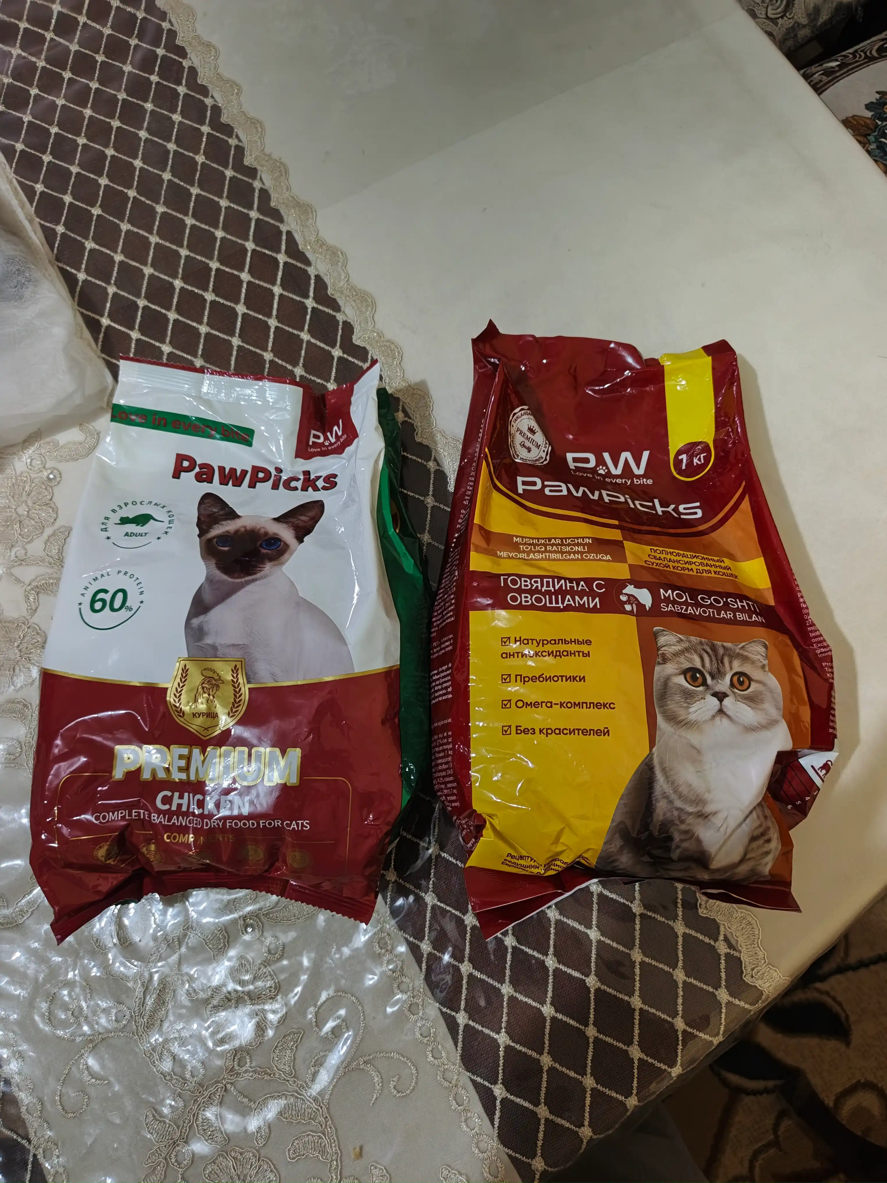 Paw Picks mushuklar uchun quruq yem, tovuq go‘shti bilan, 1 kg