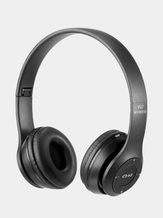 Stereo ovoz, TF karta, AUX va mikrofonli P47 Bluetooth simsiz quloqchinlari