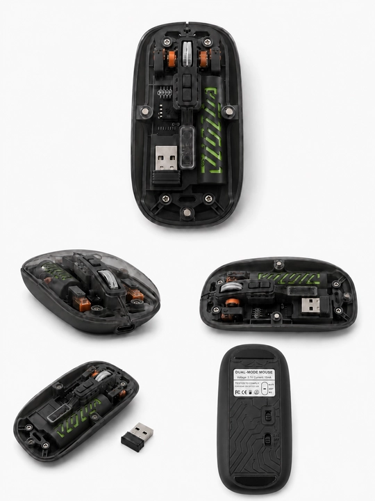 Simsiz shaffof sichqoncha USB va Bluetooth, kovrik sovg‘a